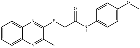 N-(4-methoxyphenyl)-2-((3-methylquinoxalin-2-yl)thio)acetamide Structure