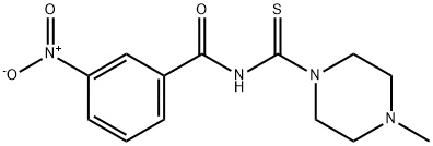 N-[(4-methyl-1-piperazinyl)carbonothioyl]-3-nitrobenzamide Struktur