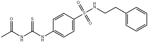N-{[(4-{[(2-phenylethyl)amino]sulfonyl}phenyl)amino]carbonothioyl}acetamide Structure