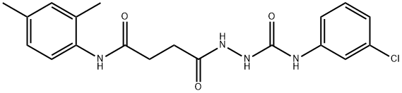 4-[2-[(3-chlorophenyl)carbamoyl]hydrazinyl]-N-(2,4-dimethylphenyl)-4-oxobutanamide Structure