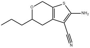 2-氨基-5-丙基-5,7-二氢-4H-噻吩并[2,3-C]吡喃-3-甲腈, 713113-50-9, 结构式