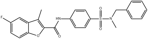 N-[4-[benzyl(methyl)sulfamoyl]phenyl]-5-fluoro-3-methyl-1-benzofuran-2-carboxamide|