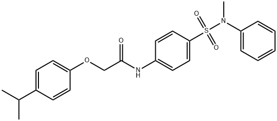 2-(4-isopropylphenoxy)-N-(4-{[methyl(phenyl)amino]sulfonyl}phenyl)acetamide Struktur