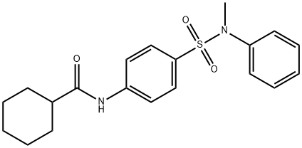 N-[4-[methyl(phenyl)sulfamoyl]phenyl]cyclohexanecarboxamide Structure