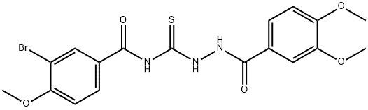 3-bromo-N-[[(3,4-dimethoxybenzoyl)amino]carbamothioyl]-4-methoxybenzamide Structure
