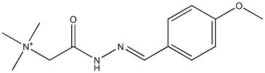 [(4-methoxyphenyl)methylideneamino]carbamoylmethyl-trimethyl-azanium Struktur