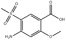Benzoic acid, 4-amino-2-methoxy-5-(methylsulfonyl)- Struktur