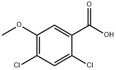 2,4-ジクロロ-5-メトキシ安息香酸 化学構造式