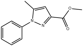5-Methyl-1-phenyl-1H-pyrazole-3-carboxylic acid methyl ester Structure