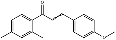 (2E)-1-(2,4-ジメチルフェニル)-3-(4-メトキシフェニル)プロプ-2-エン-1-オン 化学構造式