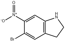 5-溴-6-硝基二氢吲哚, 72159-65-0, 结构式