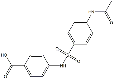 4-[(4-acetamidophenyl)sulfonylamino]benzoic acid 结构式