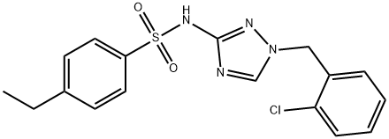 N-[1-[(2-chlorophenyl)methyl]-1,2,4-triazol-3-yl]-4-ethylbenzenesulfonamide Struktur