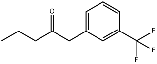 1-[3-(TRIFLUOROMETHYL)PHENYL]PENTAN-2-ONE 化学構造式