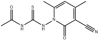 N-[(3-cyano-4,6-dimethyl-2-oxopyridin-1-yl)carbamothioyl]acetamide Structure