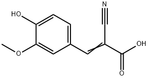 (E)-2-cyano-3-(4-hydroxy-3-methoxyphenyl)acrylic acid 结构式