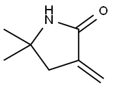 5,5-DIMETHYL-3-METHYLENEPYRROLIDIN-2-ONE, 73018-16-3, 结构式