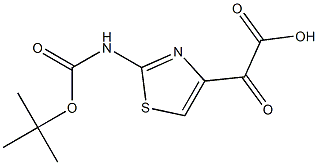 2 -(2(叔丁氧羰基)氨基)噻唑-4-基-2-氧乙酸, 73181-56-3, 结构式