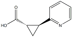 (1S,2S)-2-pyridin-2-ylcyclopropane-1-carboxylic acid Struktur