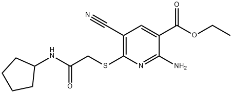 738593-00-5 ethyl 2-amino-5-cyano-6-{[2-(cyclopentylamino)-2-oxoethyl]sulfanyl}pyridine-3-carboxylate