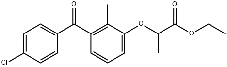 ethyl 2-(3-(4-chlorobenzoyl)-2-methylphenoxy)propanoate Struktur