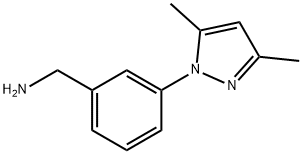 [3-(3,5-dimethylpyrazol-1-yl)phenyl]methanamine Structure