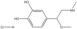 4-[1-methoxy-2-(methylamino)ethyl]benzene-1,2-diol:hydrochloride Structure