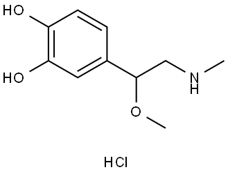 4-[1-methoxy-2-(methylamino)ethyl]benzene-1,2-diol:hydrochloride Structure