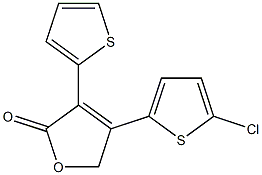 4-(5-chlorothiophen-2-yl)-3-(thiophen-2-yl)furan-2(5H)-one Struktur