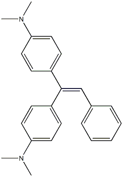 4,4'-(2-苯基乙烯基-1,1-二基)双(N,N-二甲基苯胺,7509-74-2,结构式
