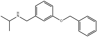 {[3-(ベンジルオキシ)フェニル]メチル}(プロパン-2-イル)アミン 化学構造式