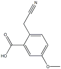 2-(氰甲基)-5-甲氧基苯甲酸 结构式