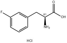 L-3-氟苯丙氨酸盐酸盐,7655-65-4,结构式