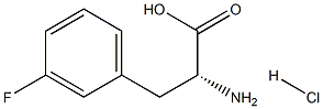 D-3-氟苯丙氨酸盐酸盐, 7663-26-5, 结构式