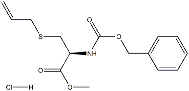 Cbz-S-2-propenyl-D-Cysteine methyl ester hydrochloride 化学構造式