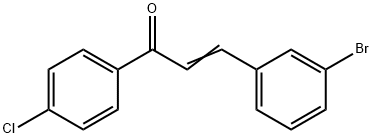 2-Propen-1-one,3-(3-bromophenyl)-1-(4-chlorophenyl)- 化学構造式