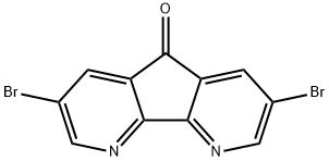 2,7-二溴-4,5-二氮杂-9-芴酮 结构式