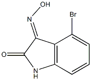 1H-Indole-2,3-dione, 4-bromo-, 3-oxime Structure