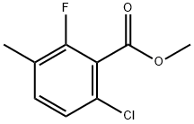 2-氯-6-氟-5-甲基苯甲酸甲酯 结构式