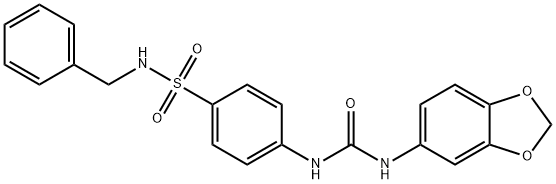 1-(1,3-benzodioxol-5-yl)-3-[4-(benzylsulfamoyl)phenyl]urea Struktur