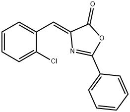 2-苯基-(4Z)-(21-氯苯亚甲基)-5(4H)-口恶唑酮 结构式