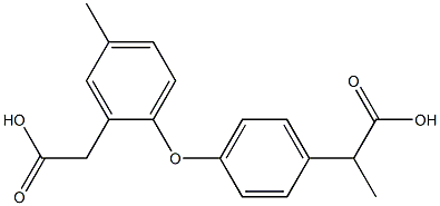 2-(4-(2-(carboxymethyl)-4-methylphenoxy)phenyl)propanoic acid
