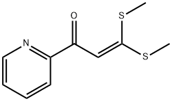 1-(2-ピリジニル)-3,3-ジ(メチルチオ)-2-プロペン-1-オン 化学構造式