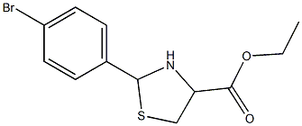 Ethyl 2-(4-bromophenyl)thiazolidine-4-carboxylate, 97%, 78979-48-3, 结构式