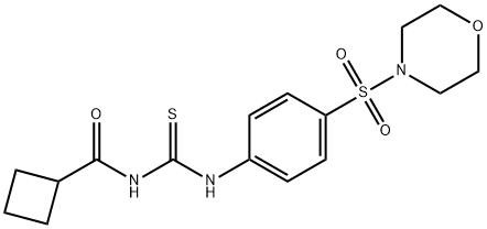 N-({[4-(4-morpholinylsulfonyl)phenyl]amino}carbonothioyl)cyclobutanecarboxamide Structure