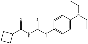 N-({[4-(diethylamino)phenyl]amino}carbonothioyl)cyclobutanecarboxamide Structure