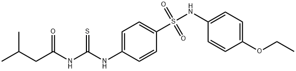 N-{[(4-{[(4-ethoxyphenyl)amino]sulfonyl}phenyl)amino]carbonothioyl}-3-methylbutanamide Struktur