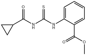 methyl 2-({[(cyclopropylcarbonyl)amino]carbonothioyl}amino)benzoate Struktur