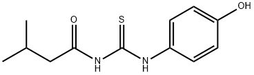 N-{[(4-hydroxyphenyl)amino]carbonothioyl}-3-methylbutanamide Struktur