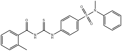 2-methyl-N-{[(4-{[methyl(phenyl)amino]sulfonyl}phenyl)amino]carbonothioyl}benzamide Structure